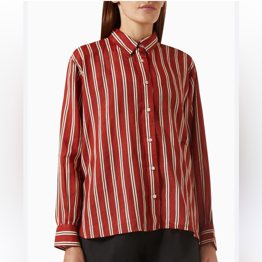 *NWT* DOEN - Red & White Striped Button Down Shirt (S)